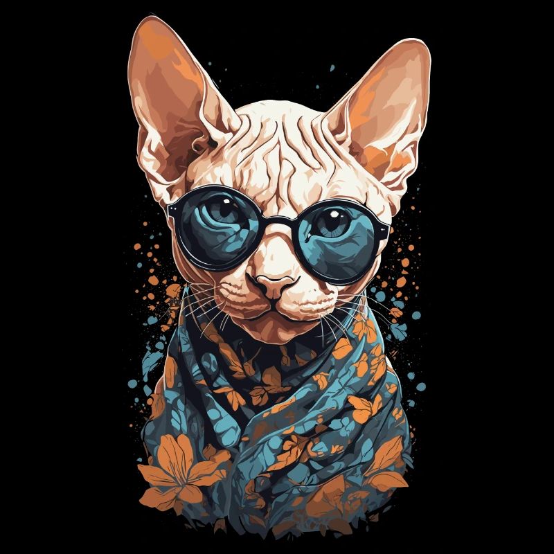 Cool Sphinx Cat Cat Mom Cat Design