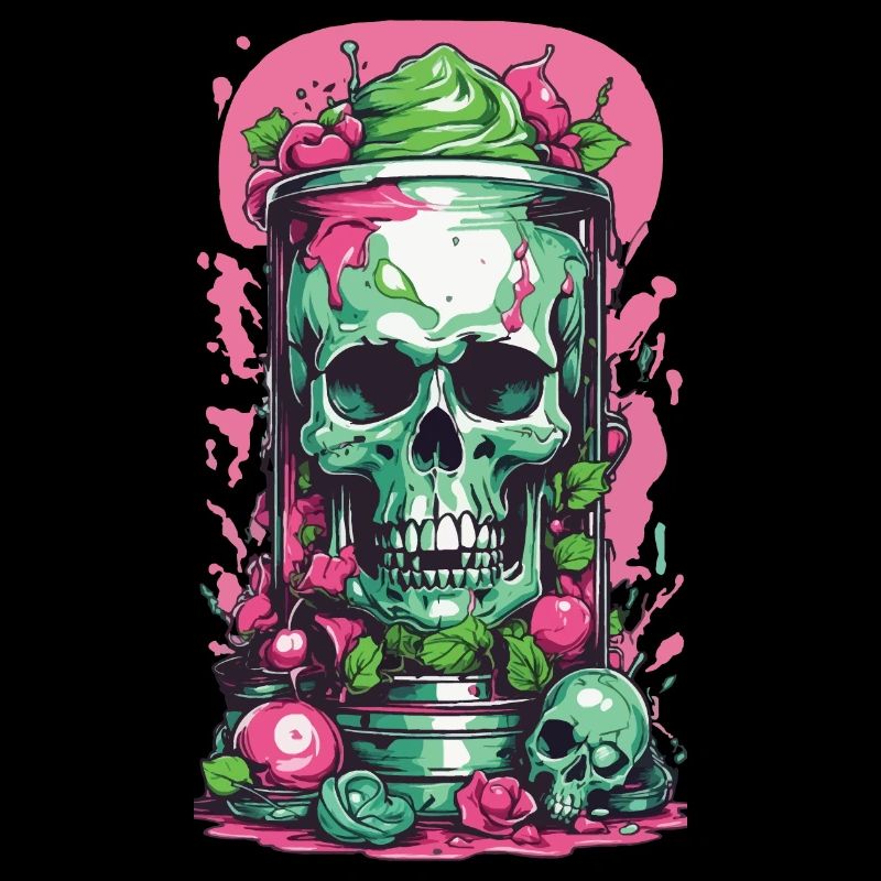 Pastel Goth occulte crâne Weirdcore Design
