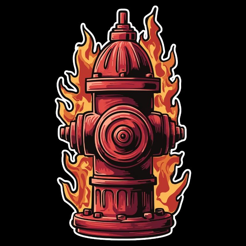 Fire Brigade Dad T-Shirt Gift Fire Brigade Fire Hydrant