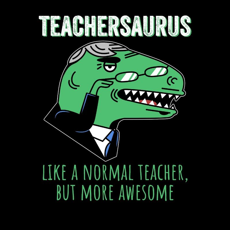 Dinosaurier Teachersaurus wie ein normaler Lehrer