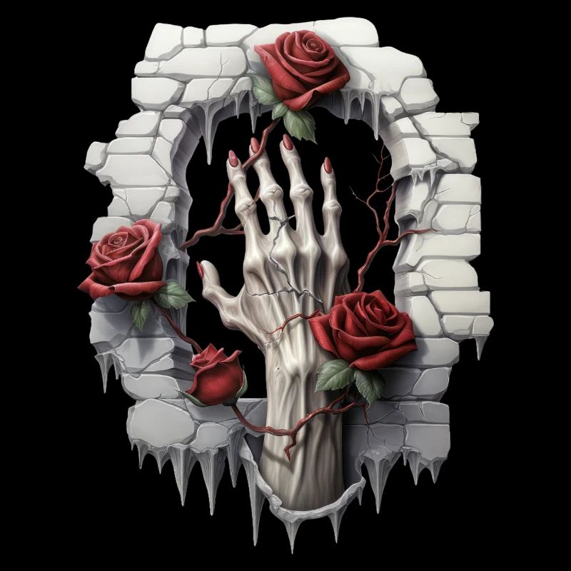 Rosen und Illustrationen: Eine Gothic-Sammlung