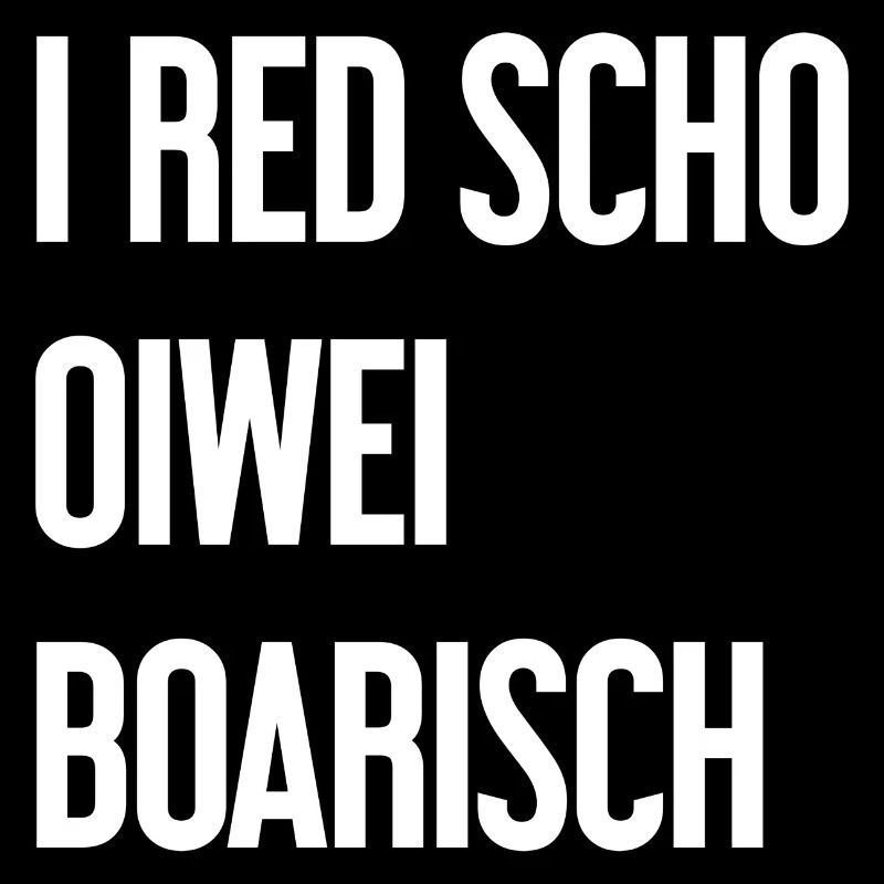 I red scho oiwei boarisch