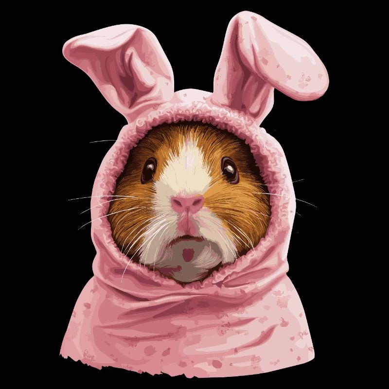 Cochon d’Inde en costume de lapin de Pâques
