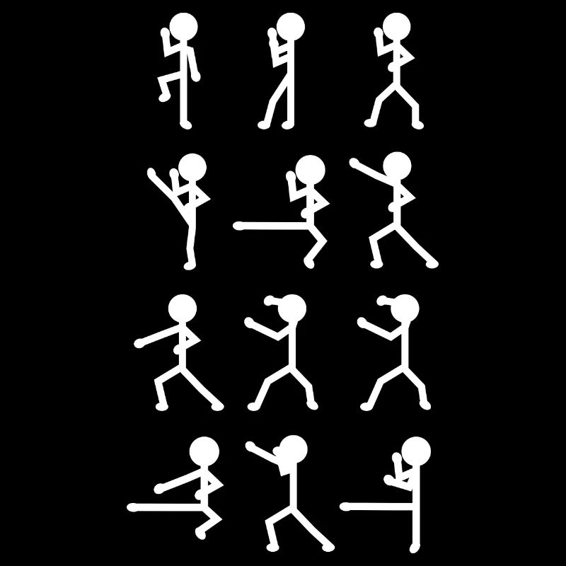 Karate Stick Figures