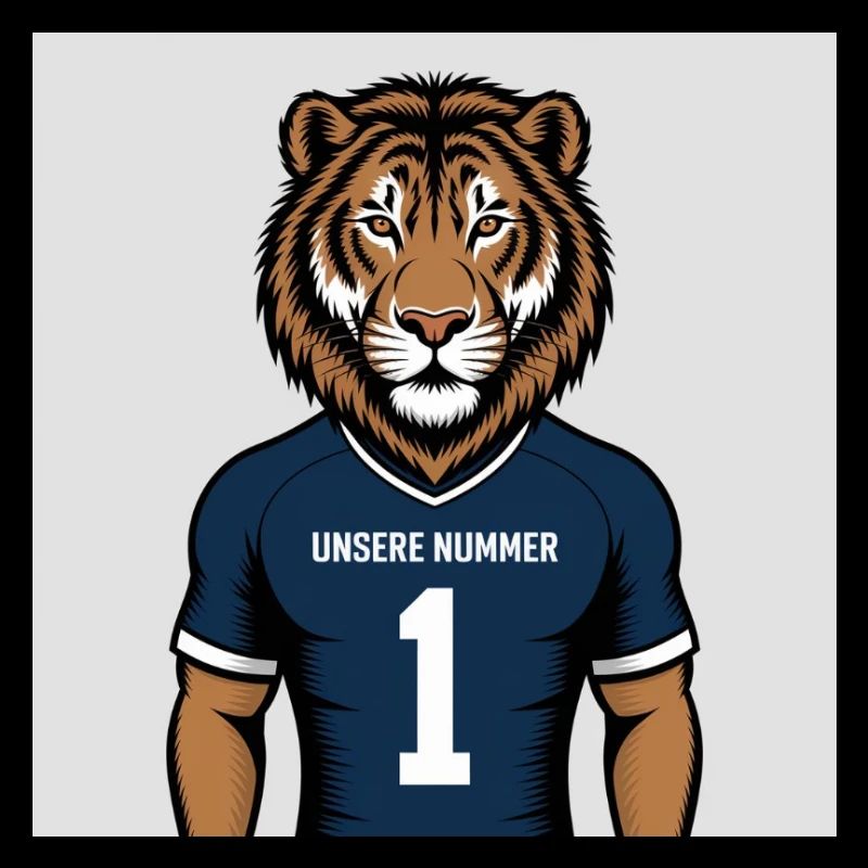 Tiger Maskottchen Jersey Druck