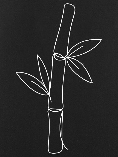 Bamboo Silhouette Mono Print