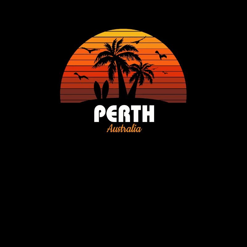 Retro Perth Australia Sunset Cool Vintage