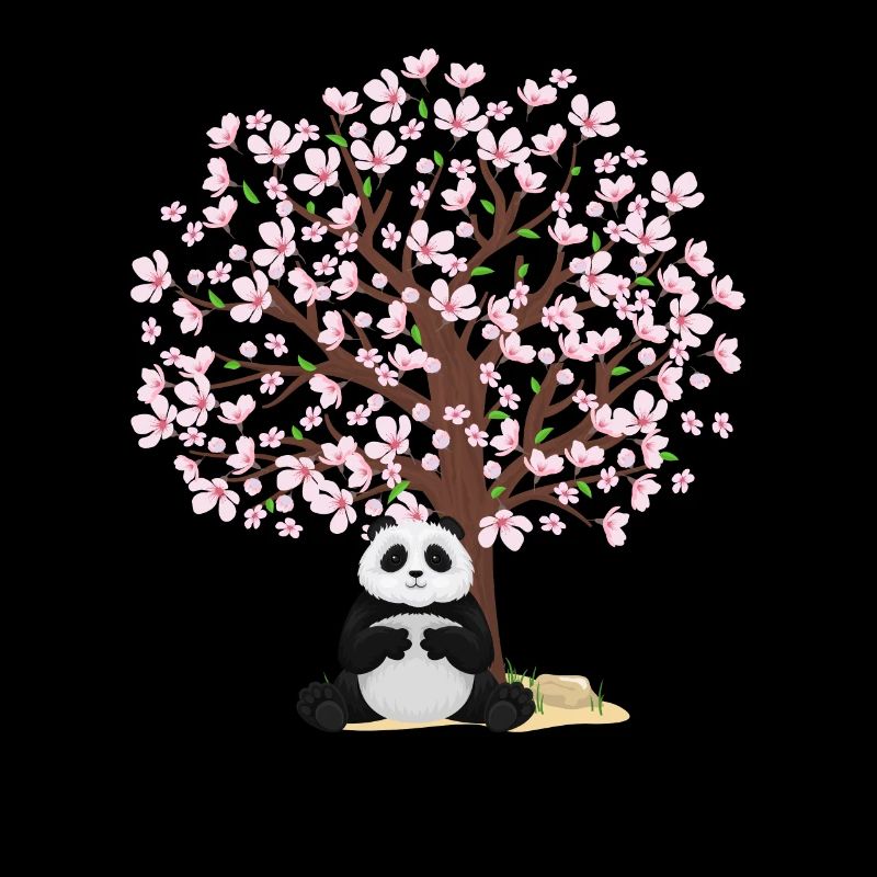 Fleur de cerisier Panda Arbre japonais Sakura