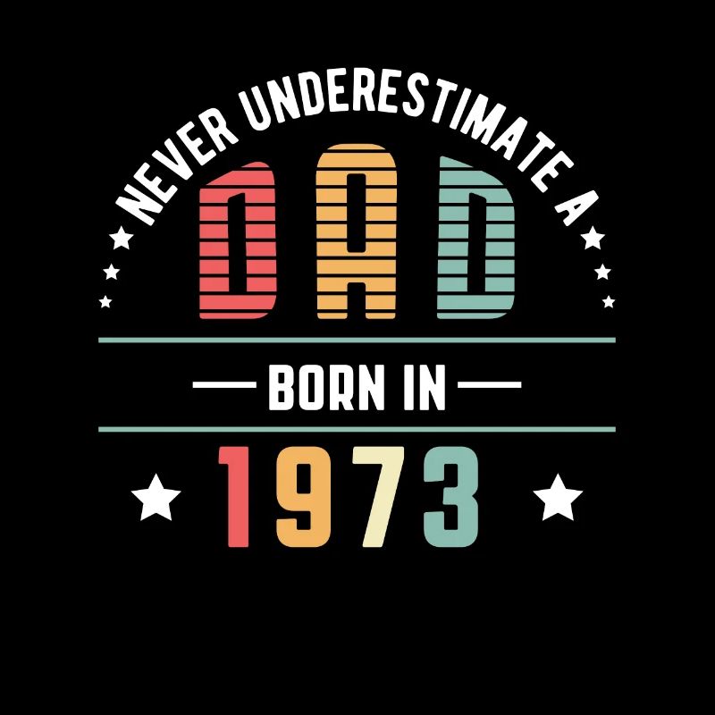 Never Understimate A Dad Born In 1973 Shirt
