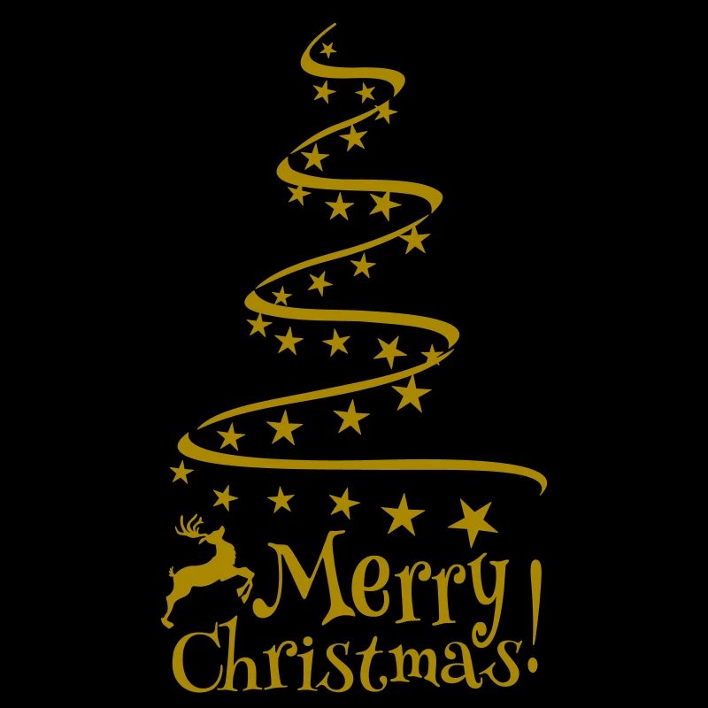 Joyeux Noël Renne Arbre de Noël or