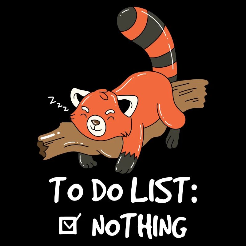 Red Panda Nette faule Waldtier To Do Liste