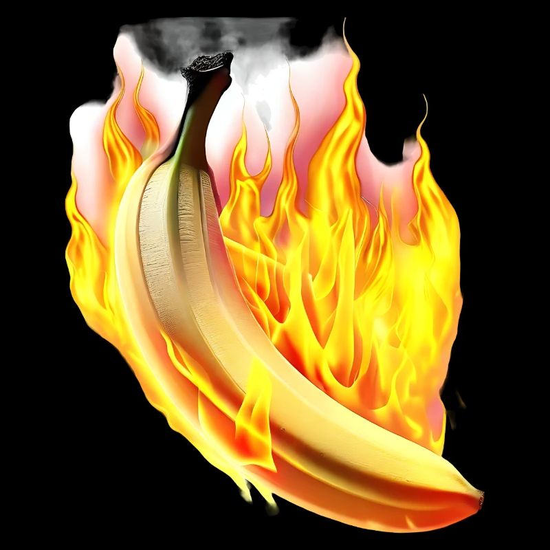 Burning banana