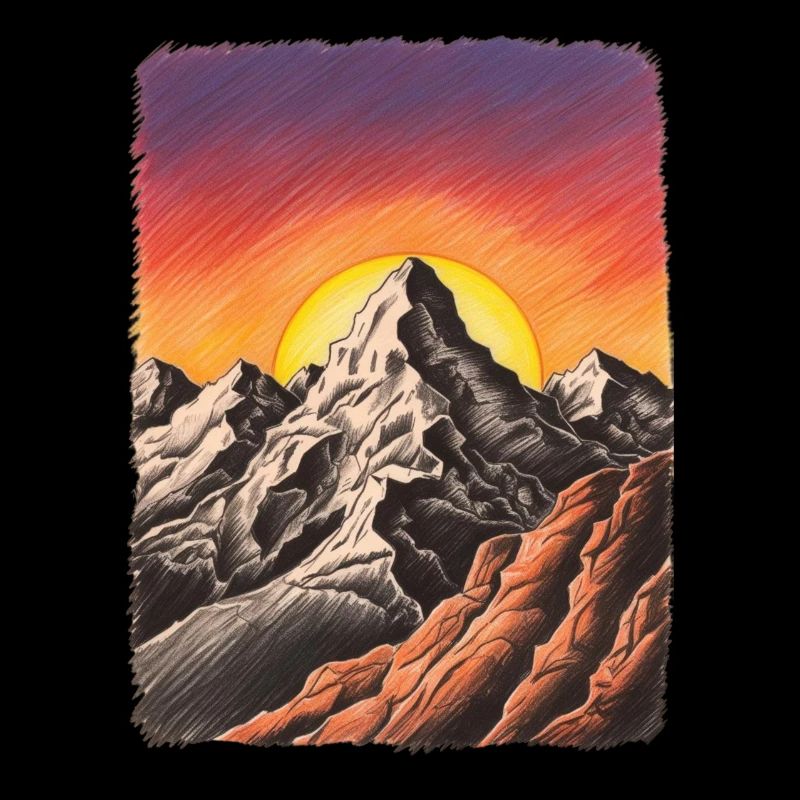 Montagne coucher de soleil