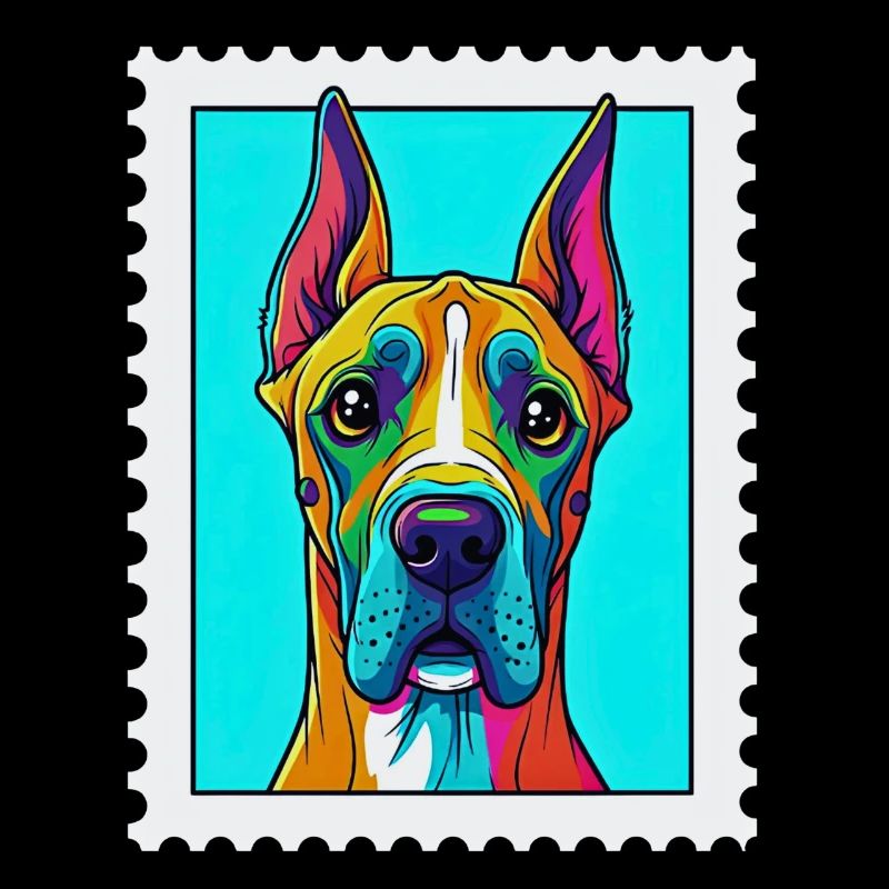 Farbenfroher Hund in Pop-Art Stil