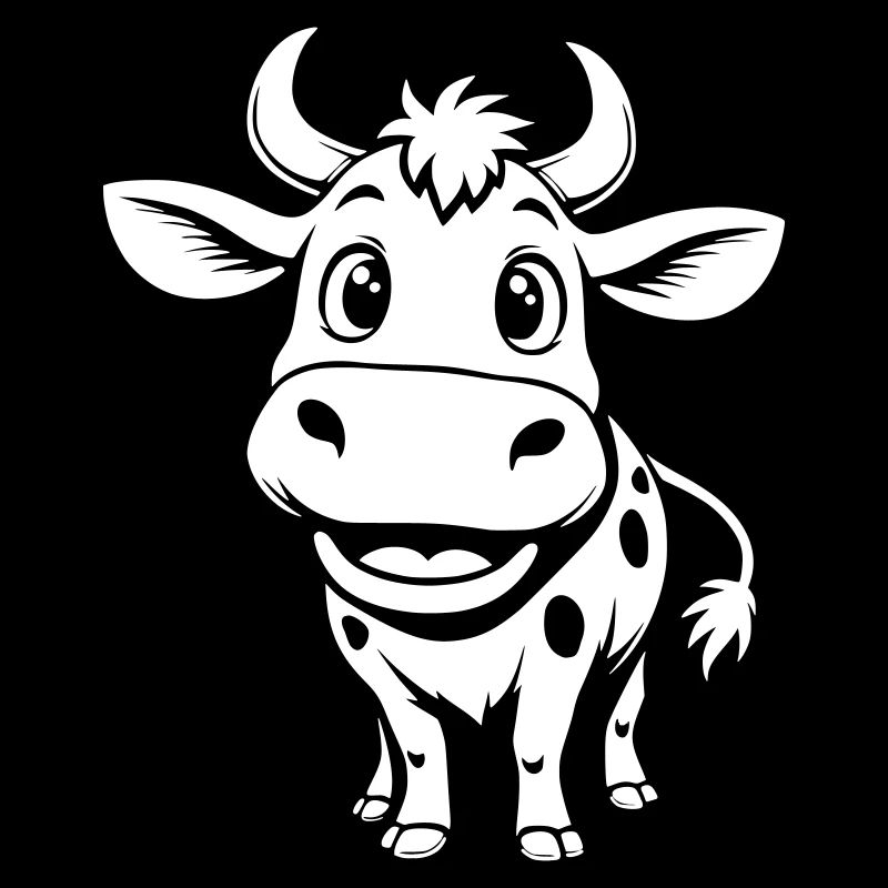 Cow Drawing Cattle Funny Laughing Agriculture