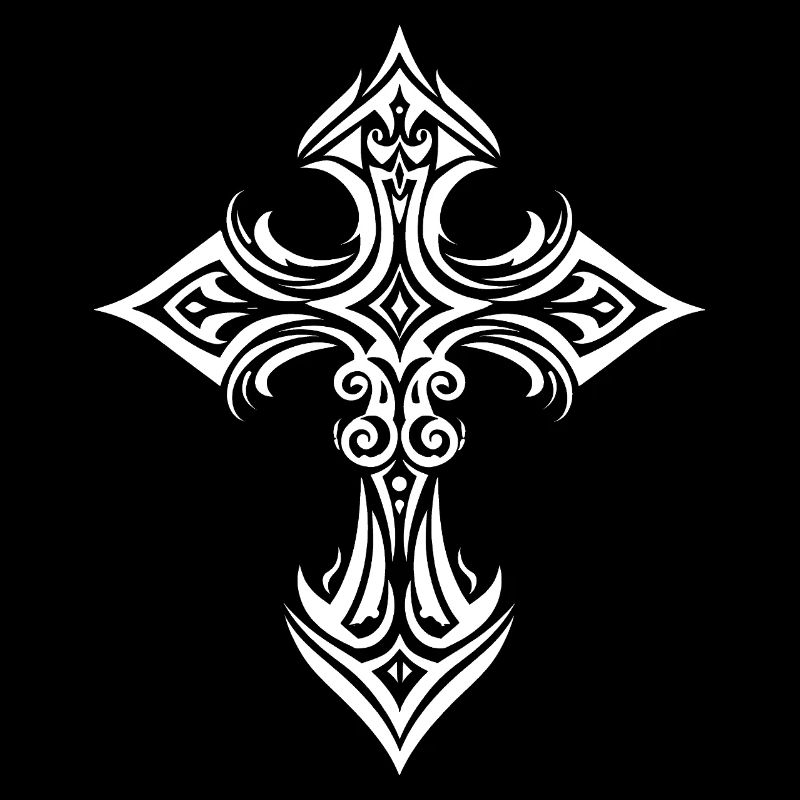 Tatouage de croix tribale celtique