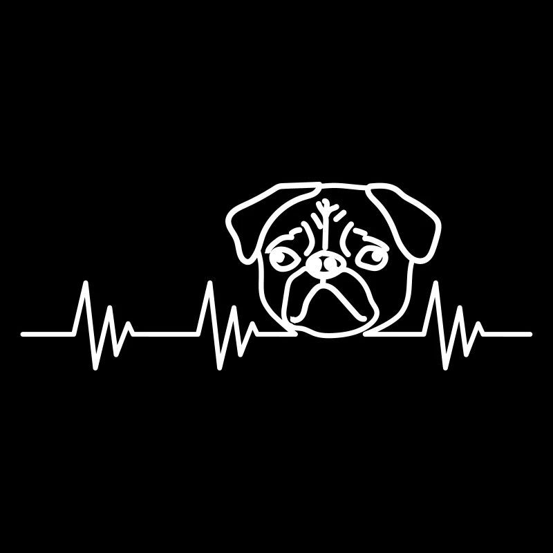 Pug pulse heartbeat vector