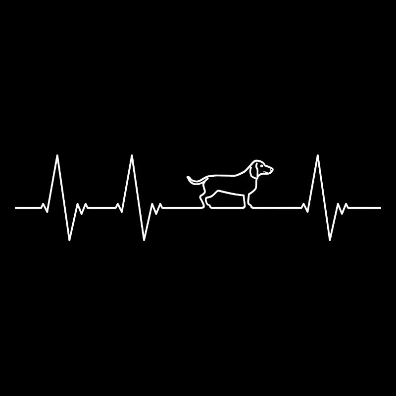 Heartbeat for dachshund (white)