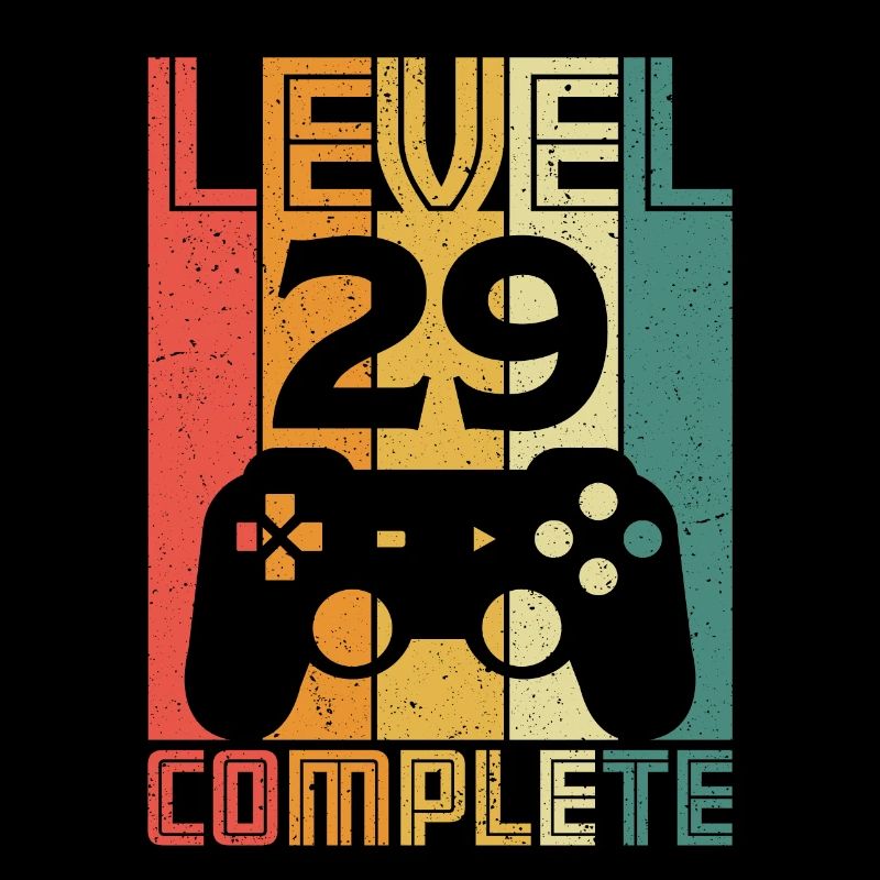29th Birthday Gamer Level 29 Complete 29 years