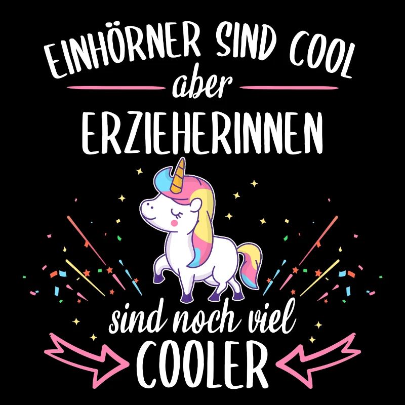 Erzieher Erzieherin Kinder Einhorn Spruch Beruf