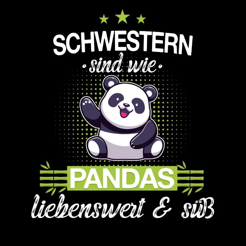 Große Schwester kleine Schwester Panda Spruch