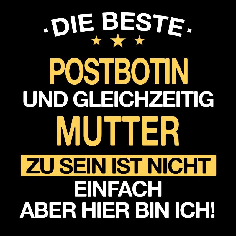 Postbotin Briefträgerin Post Paketdienst Spruch