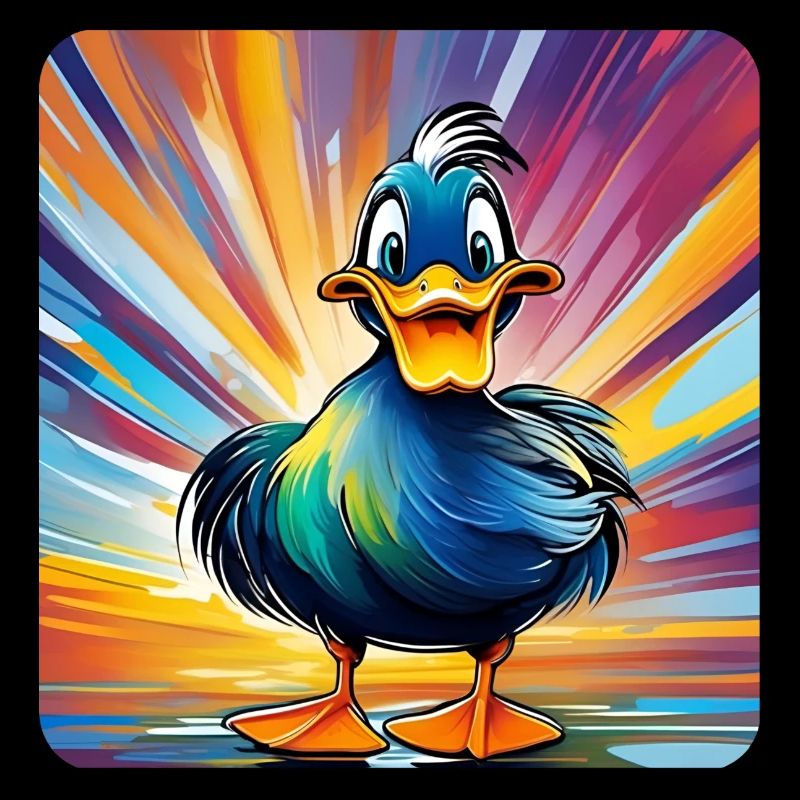 Mignon petit canard espiègle