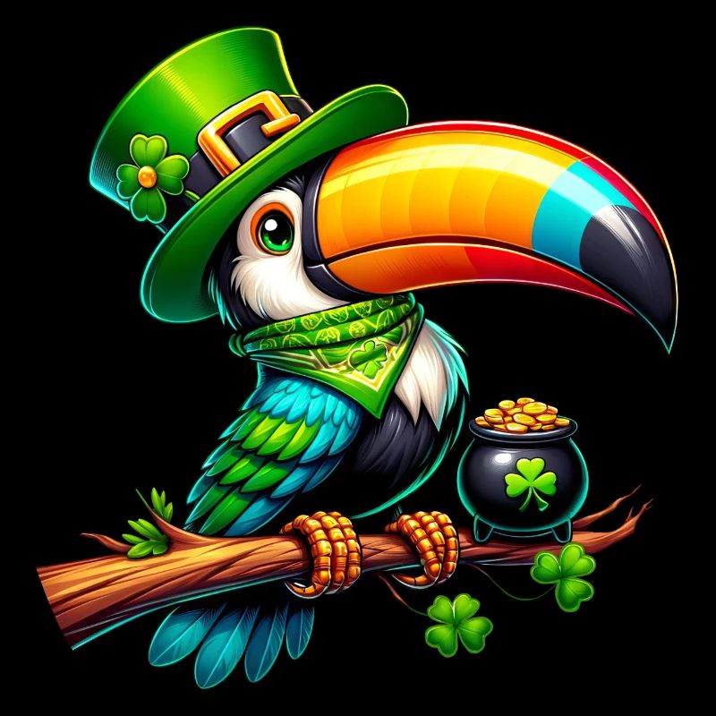 Chemise Toucan oiseau oiseau de paradis de la Saint-Patrick