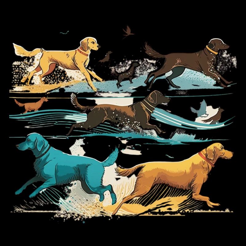 Bunte Hunde - Hunde Gruppe