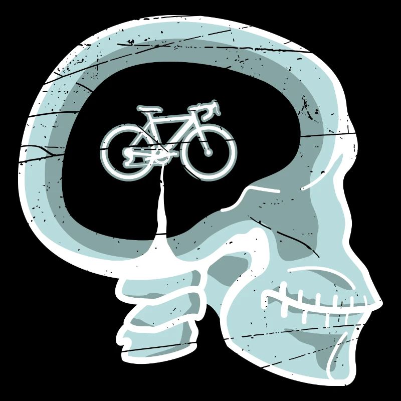 Vélo dans la tête cadeau vélo de rayon X