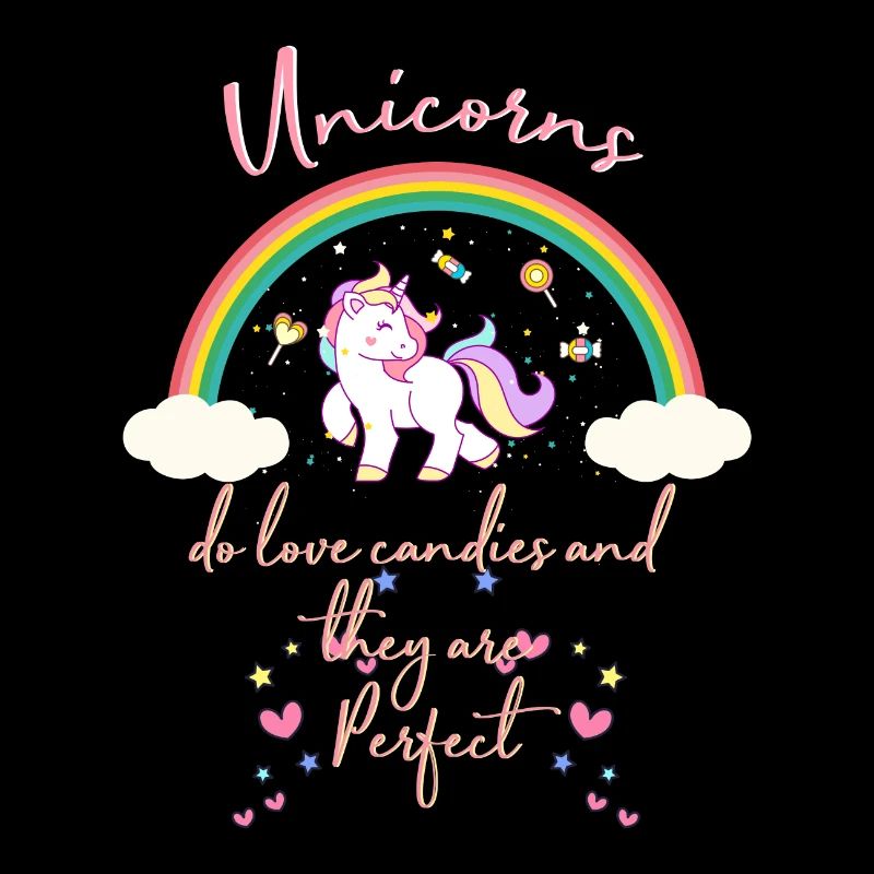 conception drôle de licorne mignonne avec arc-en-ciel