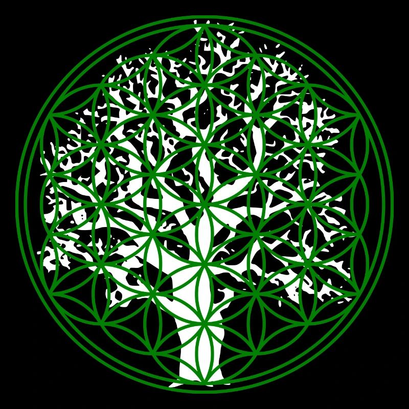 Fleur de vie avec arbre