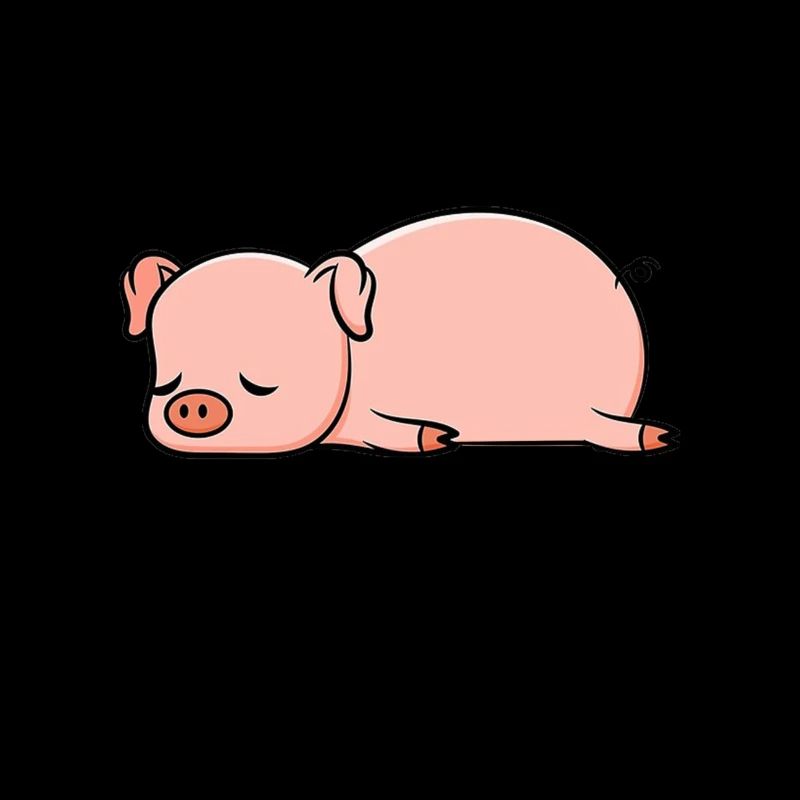 Sleeping pig - comic