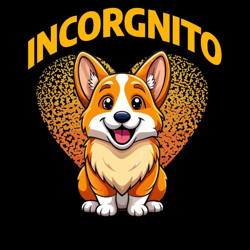 Incorgnito – Jeu de mots amusant sur le corgi