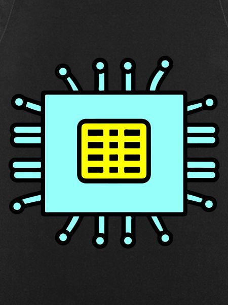 Digital Computer Chip Icon