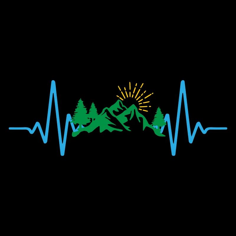 Heartbeat Mountains | Colors can be changed