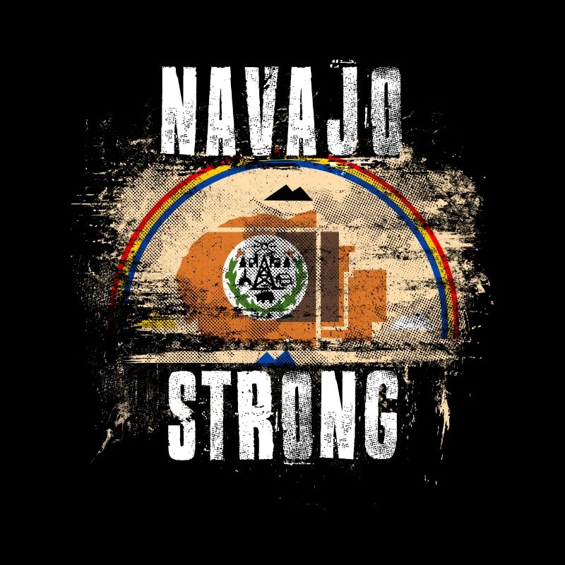 Navajo Strong Distressed Graffiti Flag