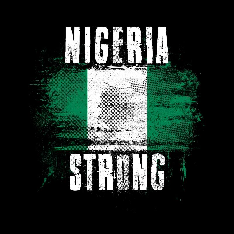 Nigeria Strong Distressed Graffiti Flag