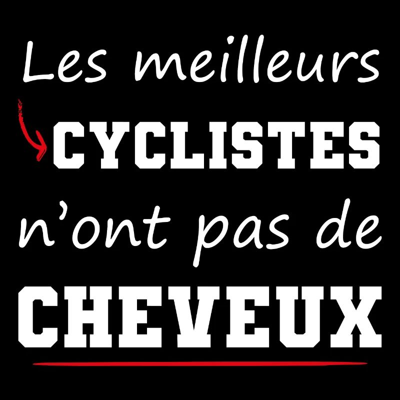 cadeau marrant pas de cheveux cycliste chauve