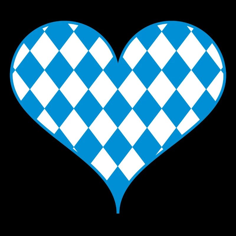 Beierse hart ruiten blauwe huisliefde geschenk