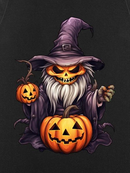 pumpkin skeleton witch