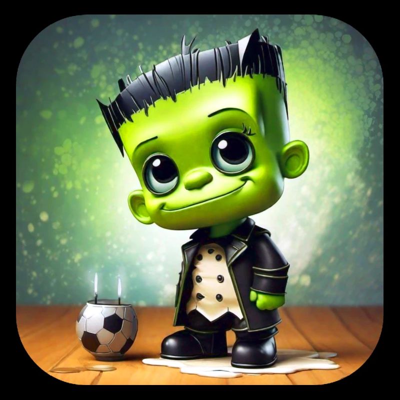 Mignon petit monstre vert