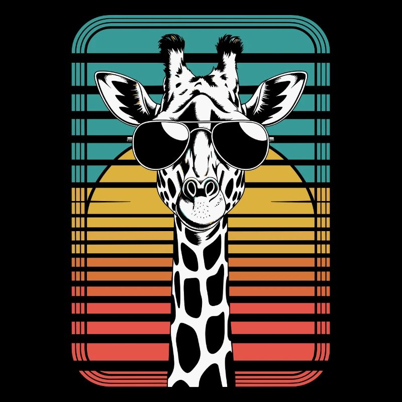 Giraffe mit Sonnenbrille Safari Savanne