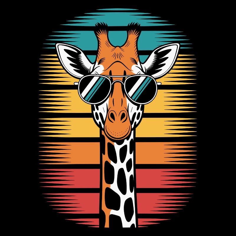 Giraffe mit Sonnenbrille