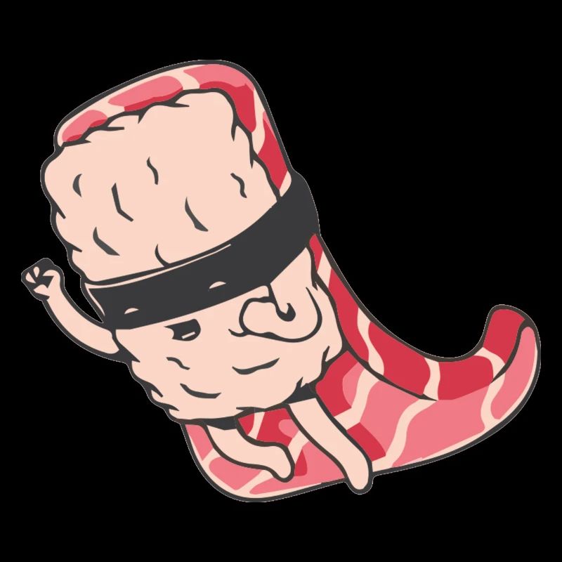 Sushi Superheld Illustration Geschenk