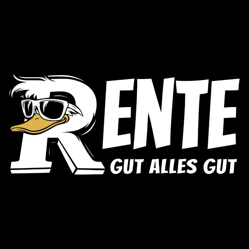 Rente Ente Cartoon - Rente gut alles gut