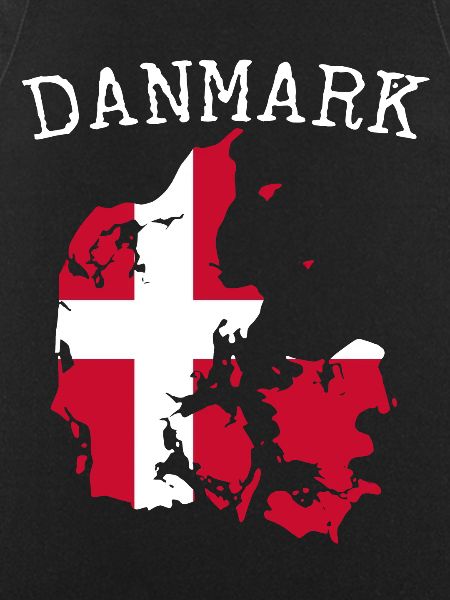Denmark flag map