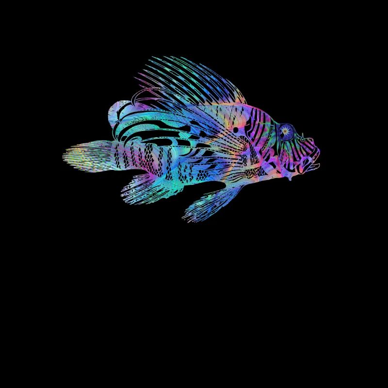Psychedelic Lionfish Trippy Ocean Surreal Sea
