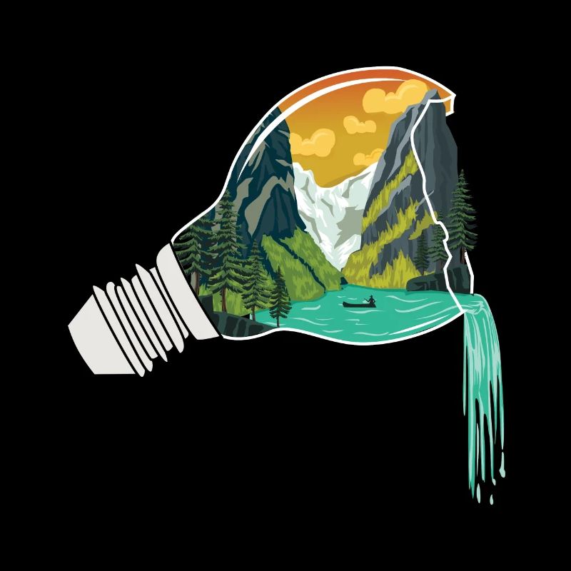 Nature light bulb abstract