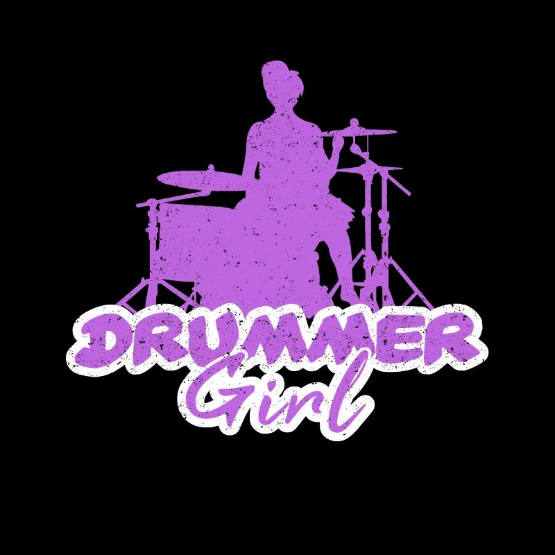Cool drummer girl gift